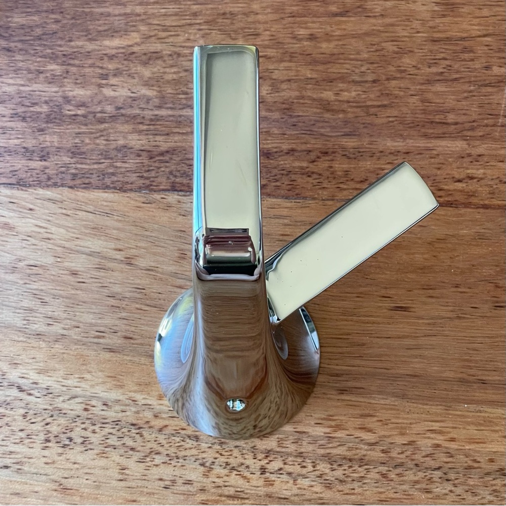 Brizo Modern Silver Double Robe Hook, Luxury Bathroom Towel Holder NWT